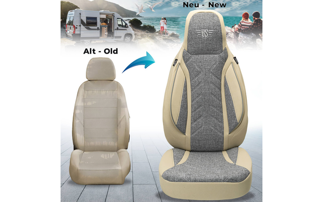 Bremer-Sitzbezüge Wohnmobil Schonbezüge 2 Stück für Ducato / Jumper / Boxer