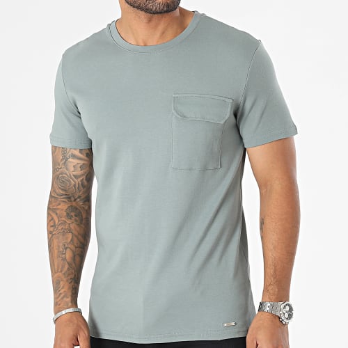 Tee Shirt Poche Vert Kaki