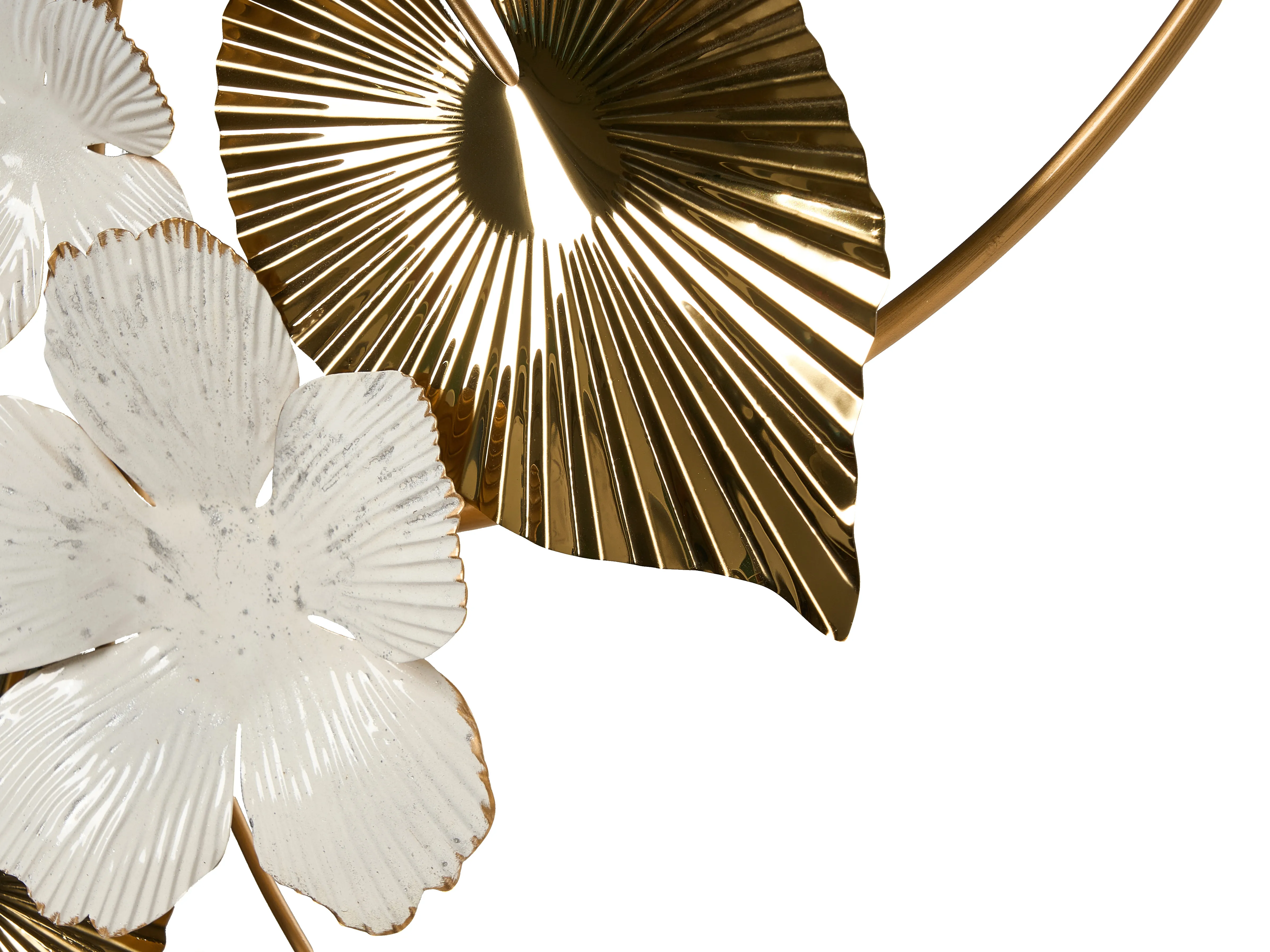 Wanddecoratie Bloem TERBIUM Metaal 56 cm Goud