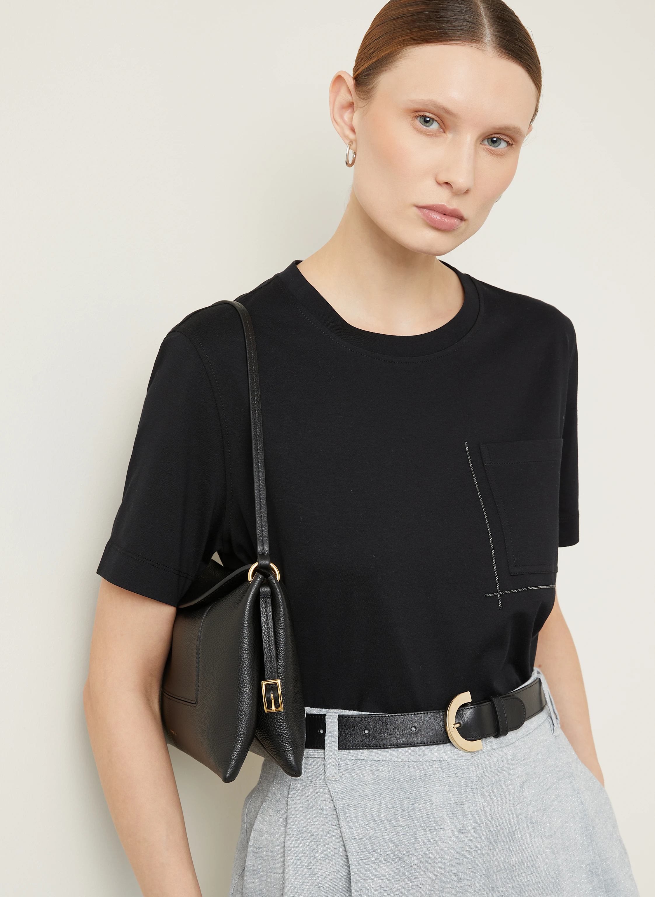 BRUNELLO CUCINELLI T-Shirt mit Schmucksteinen