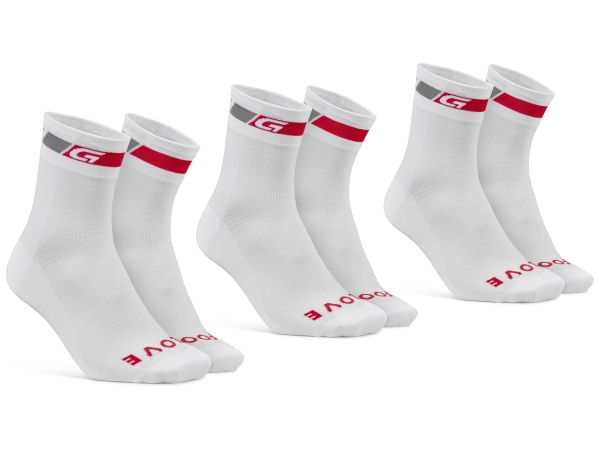 GripGrab 3PACK Summer Cykelstrømper, 3-Pack, Hvid
