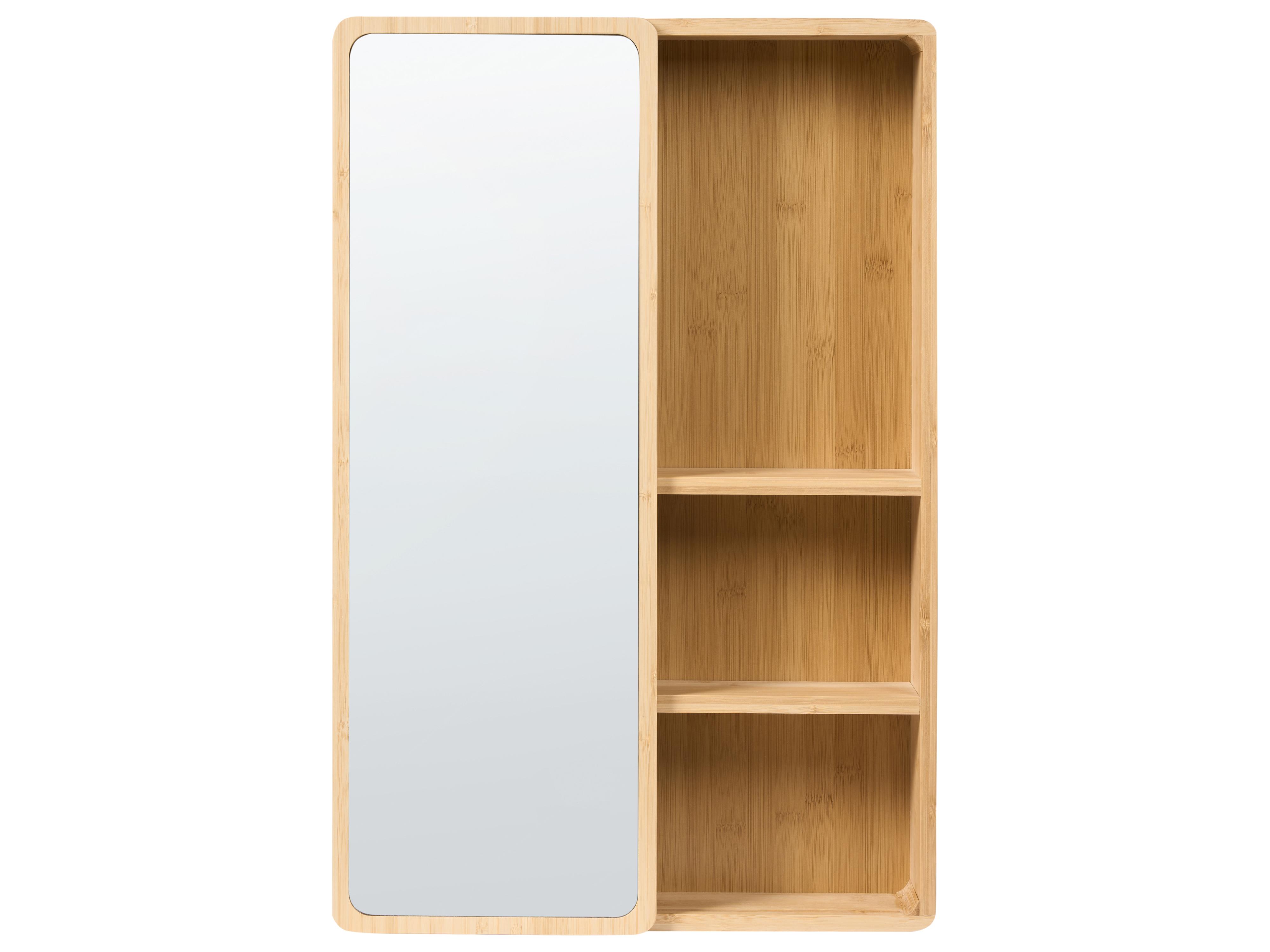 Badkamer wandkast met spiegel GUATAVITA 41 cm 61 cm Lichtbruin