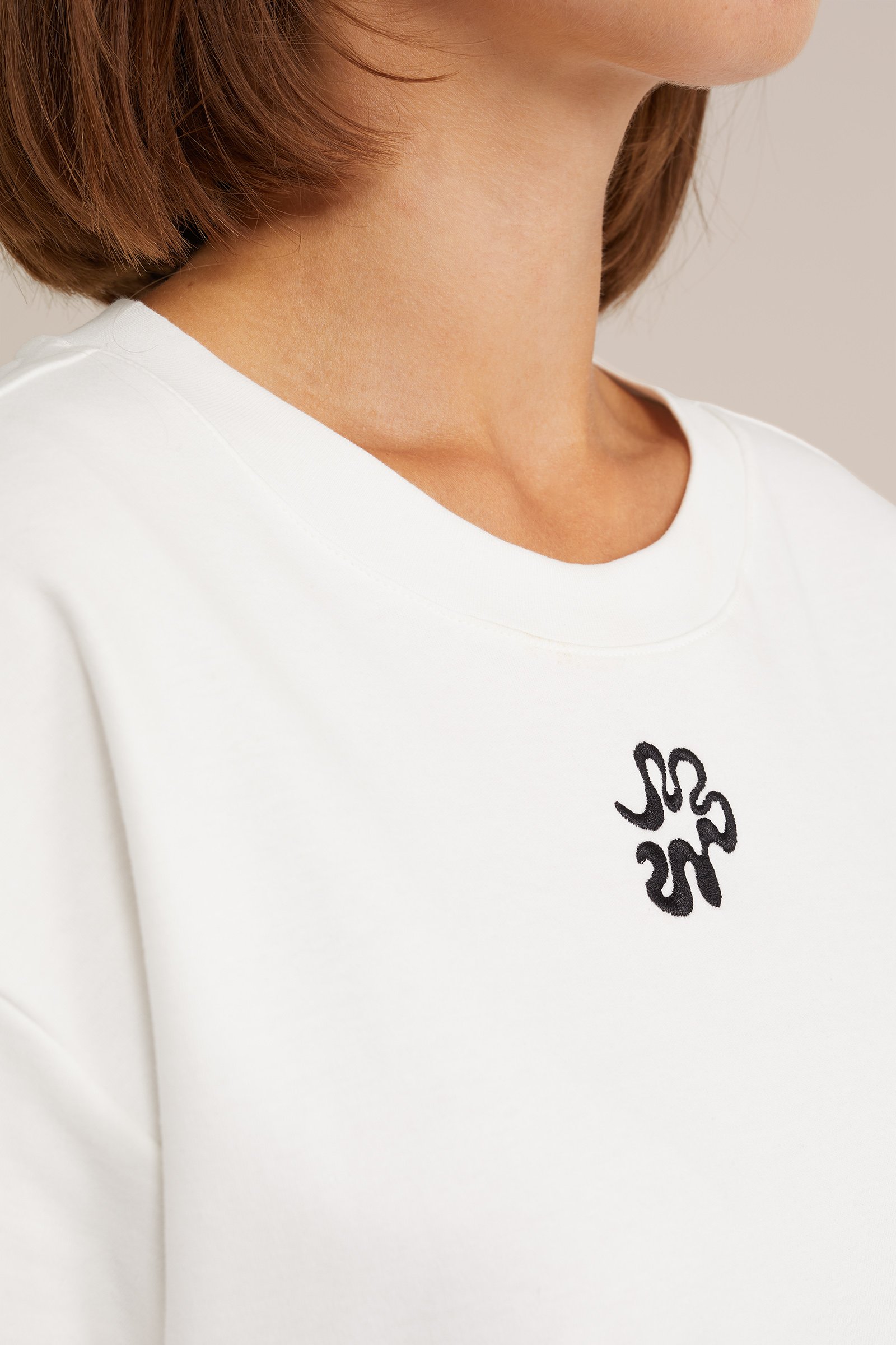 loose fit T-shirt met embroidery WE Fashion Wit