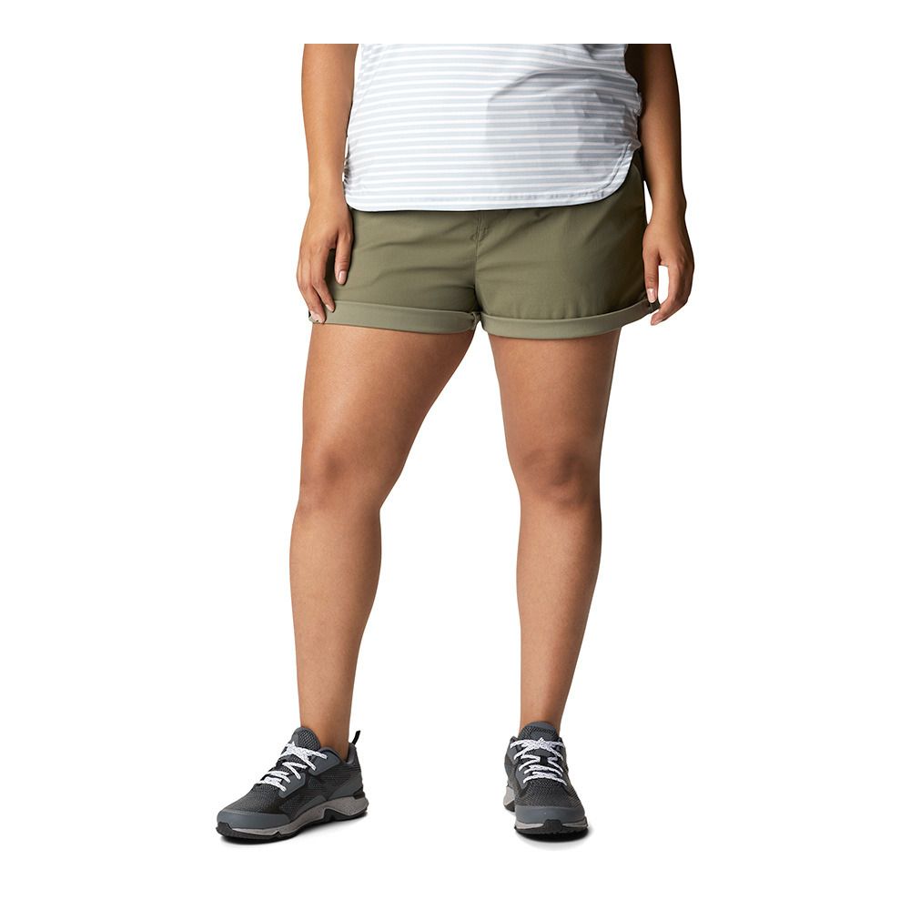 Columbia FIRWOOD CAMP II - Short Femme stone green
