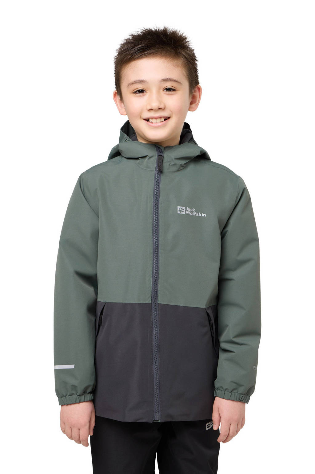 Jack Wolfskin jas Snowy Days groen/zwart