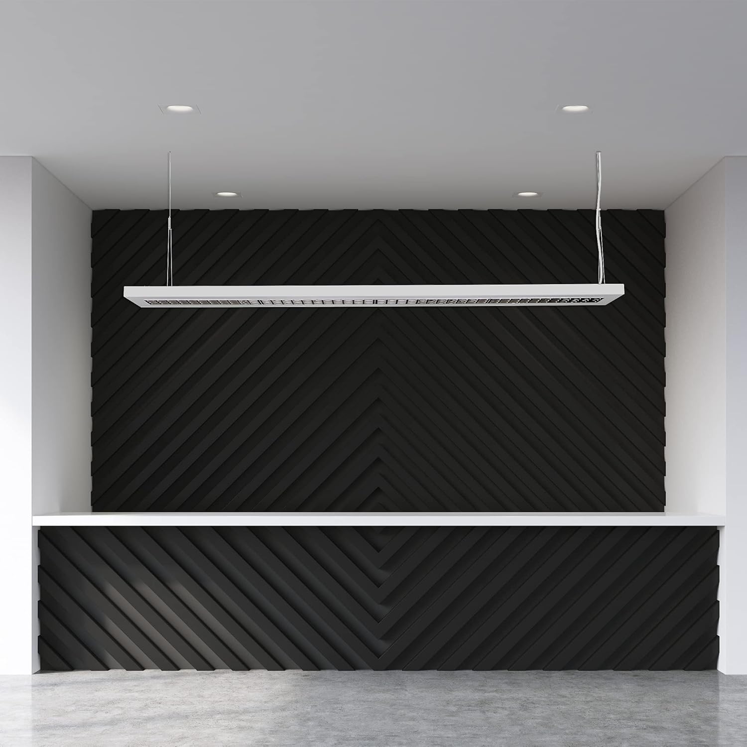 Hochwertige LED Pendelleuchte Mit Mikrolamellenraster 120cm 36 Watt 4000 Lumen 4000 Kelvin Neutralweiss Büroleuchte Deckenleuchte Bürobeleuchtung Rasterleuchte Deckenlampe Bürolampe
