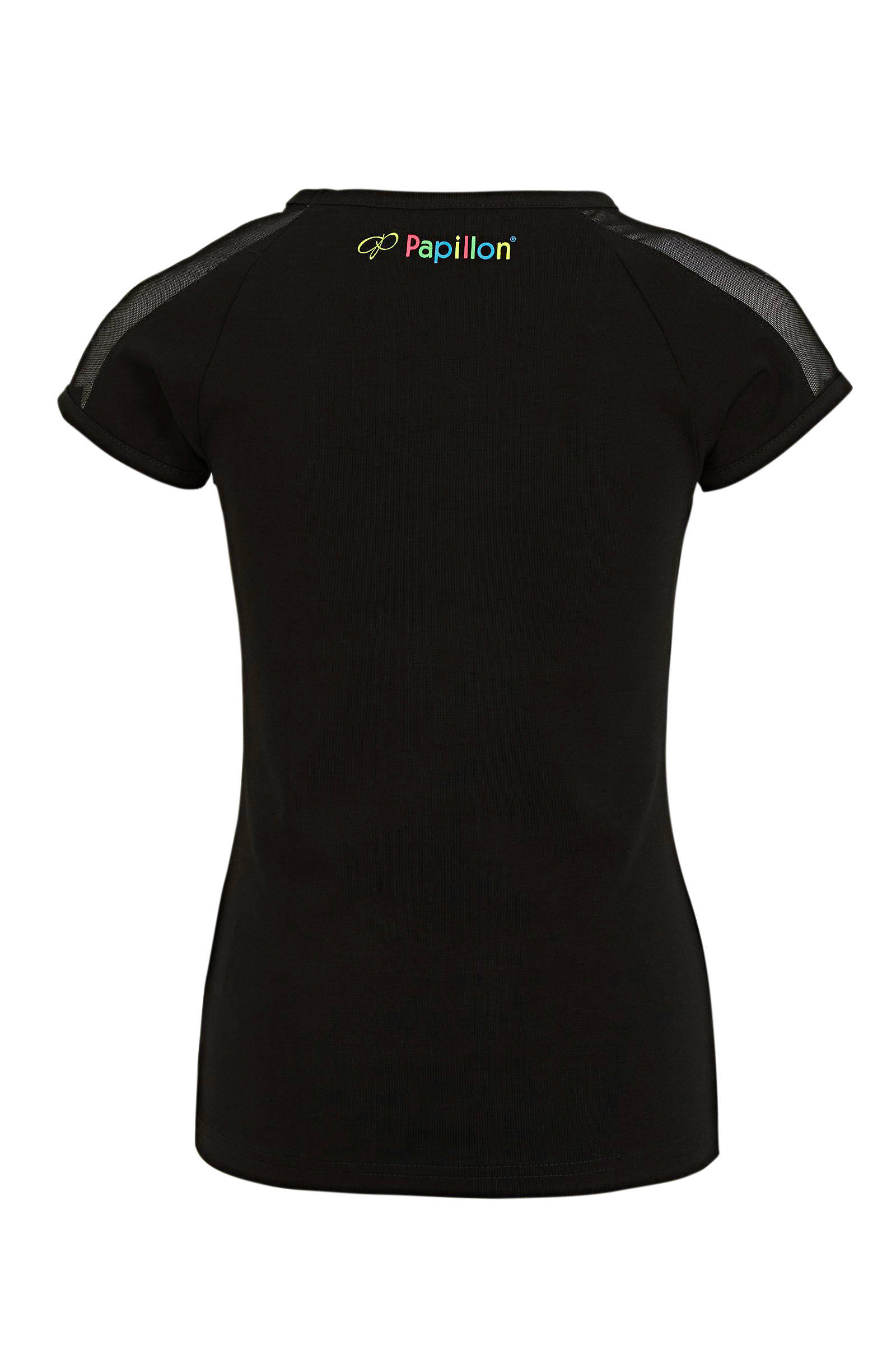 Papillon sportshirt zwart/multi