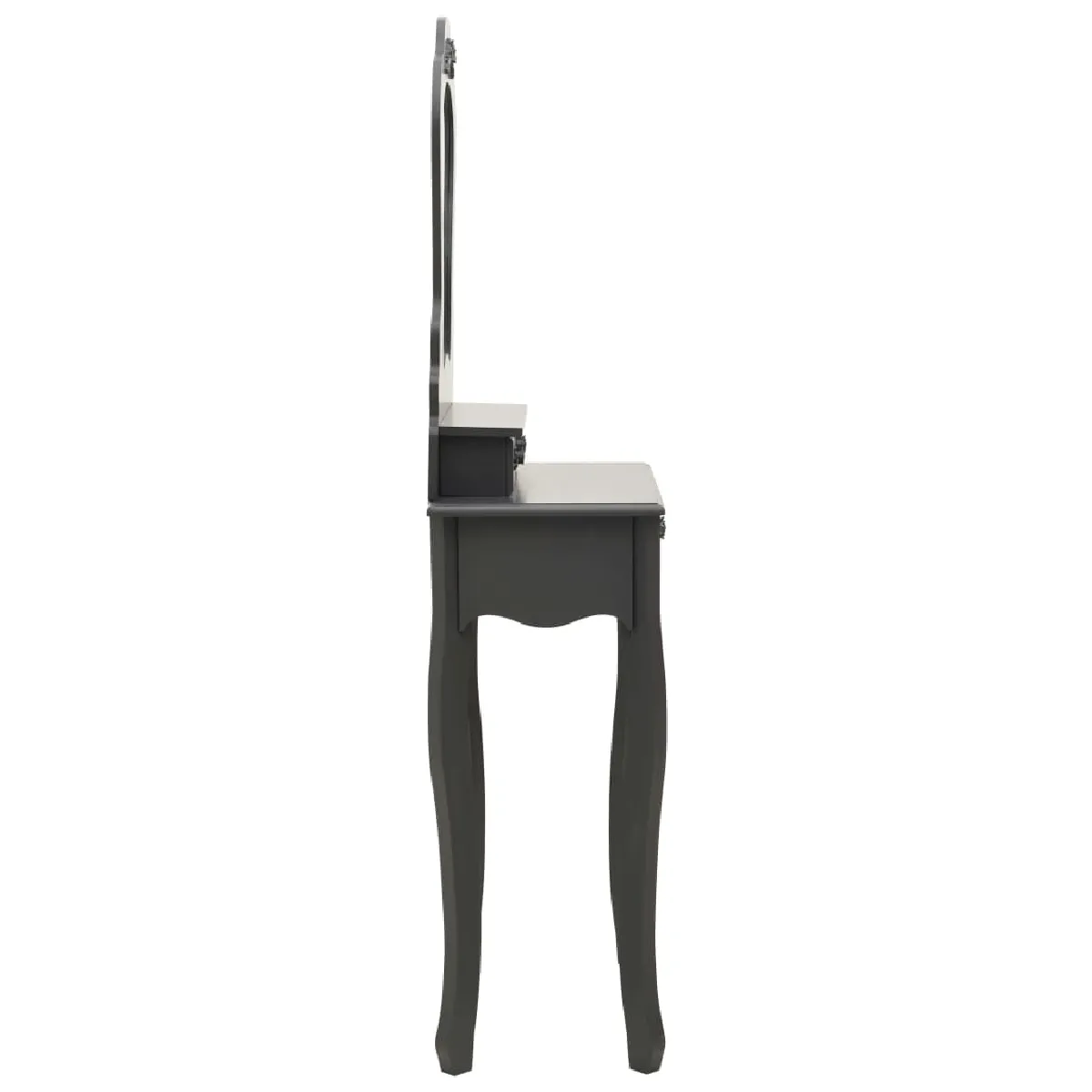 Ensemble de coiffeuse Helloshop26 avec tabouret - Gris