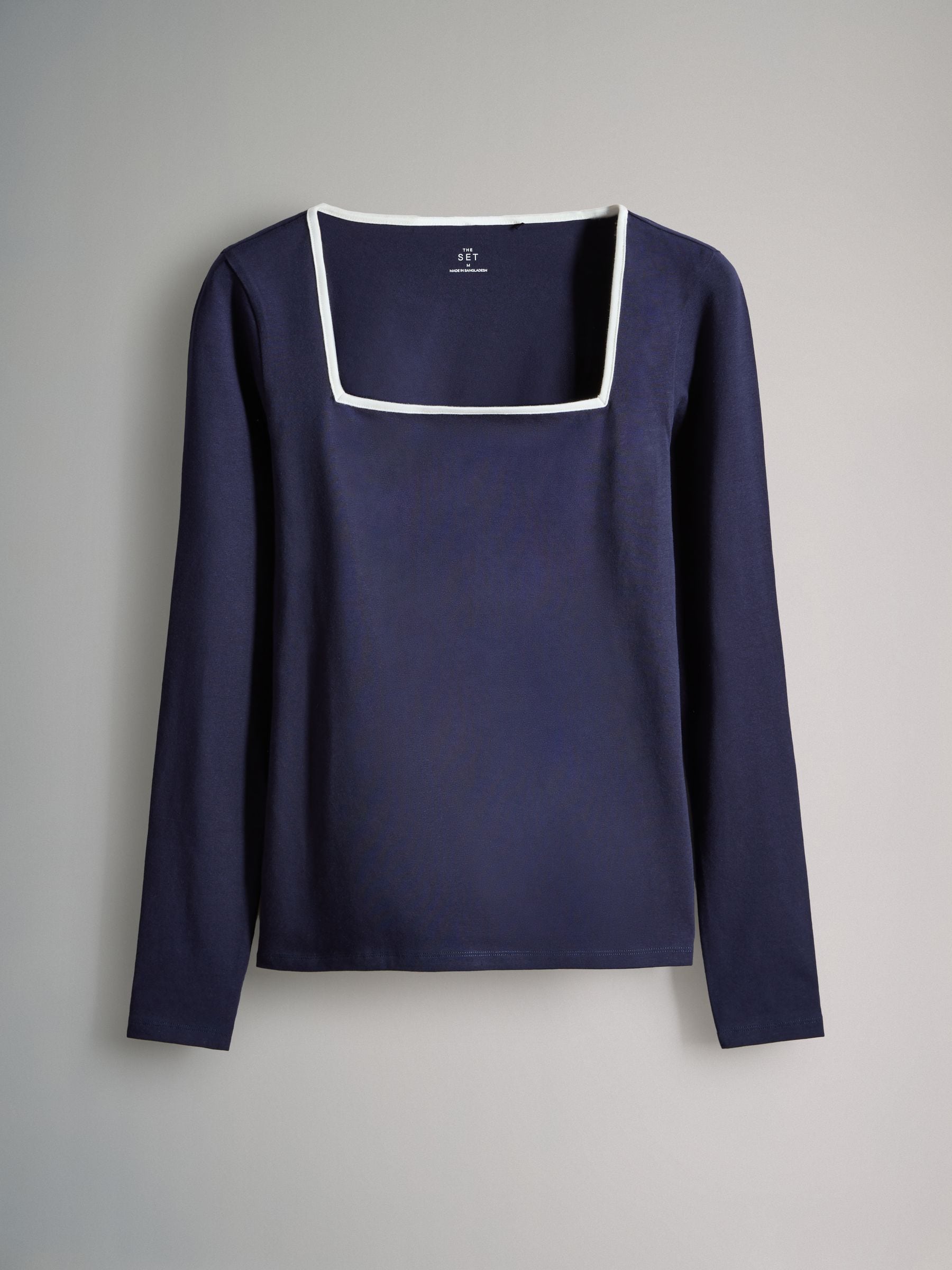 Marineblauw/rood/wit - The Set 3 Pack Square Neck Long Sleeve T-Shirts