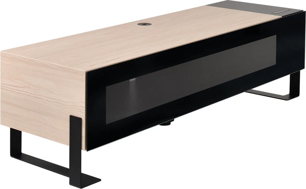 Erard Naga 1600 Bois clair (Nordic) avec chargeur USB, Qi et colonne Meubles TV