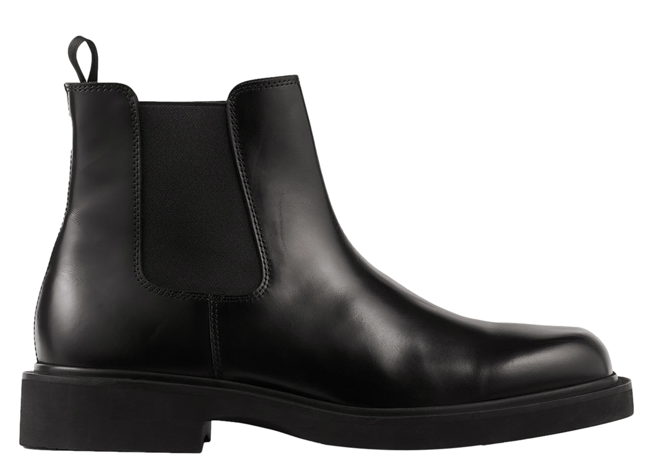 Bottines Chelsea en cuir glacé| Noir