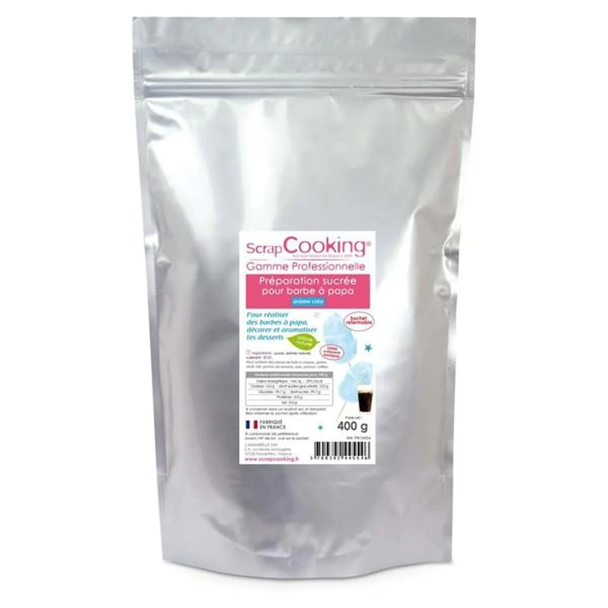 Préparation pour barbe à papa bleue 1200 g Scrapcooking