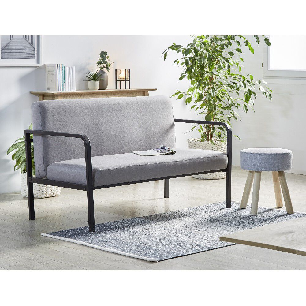 Banquette 2 places Gabriel noir et gris
