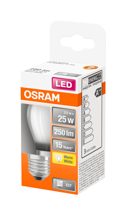 Osram LED Star Classic mat kronepære E27 2,5 W