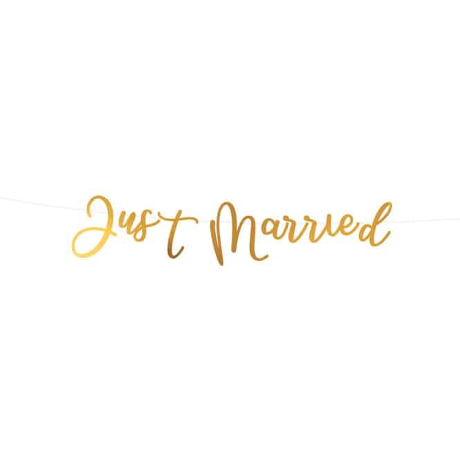 Partygirlande - Hochzeit - Just Married - ca. 91,5 cm