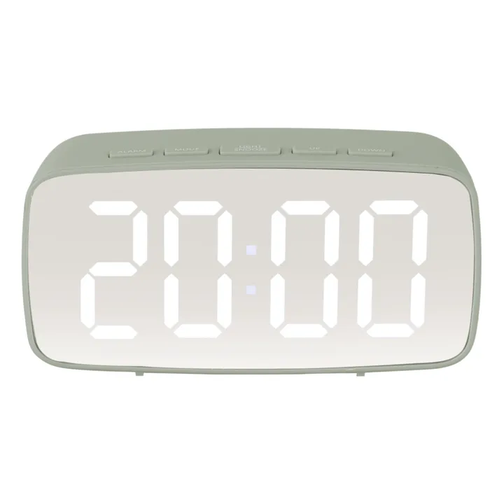 Present Time Réveil oval LED Silver | Sauge