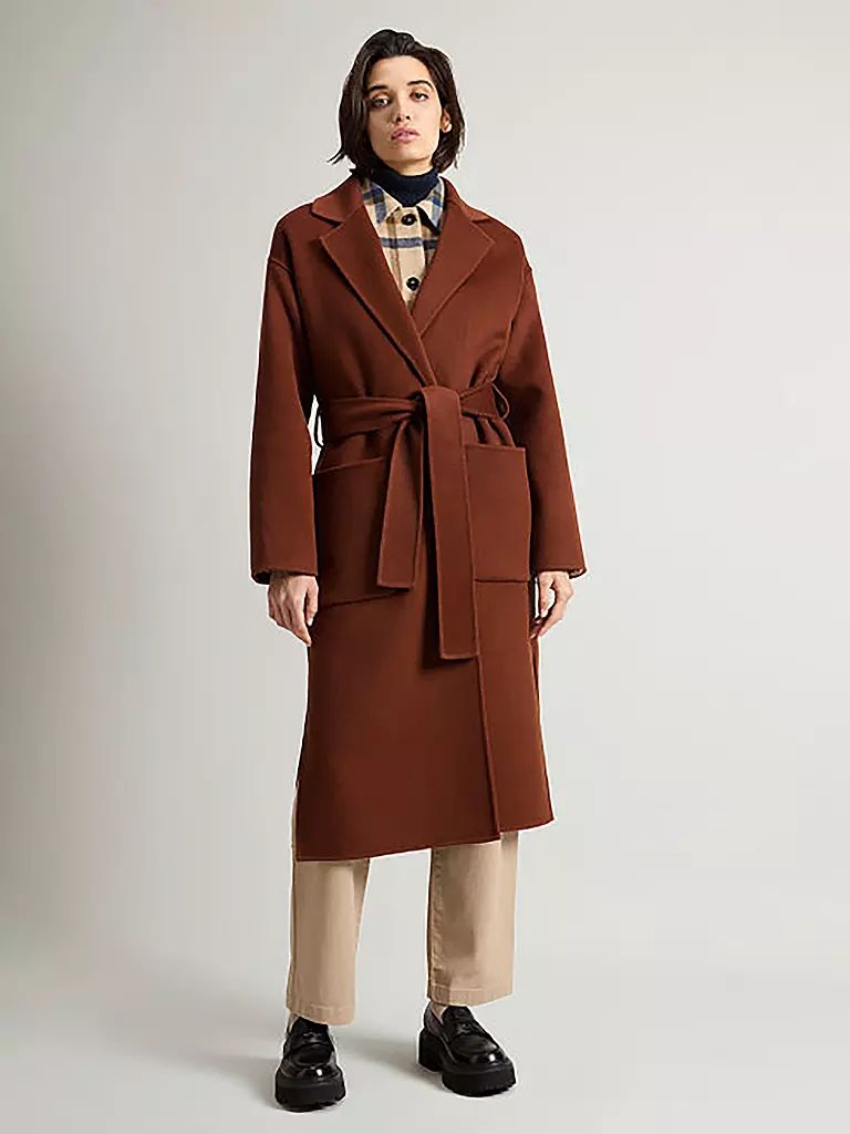 WOOLRICH Wollmantel braun