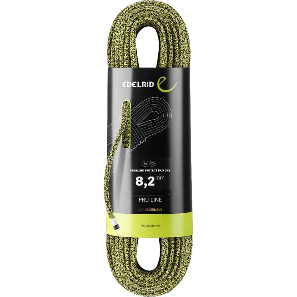 Corde alpinisme EDELRID STARLING PROTECT PRO DRY 8.2MM 50M YELLOW/NIGHT