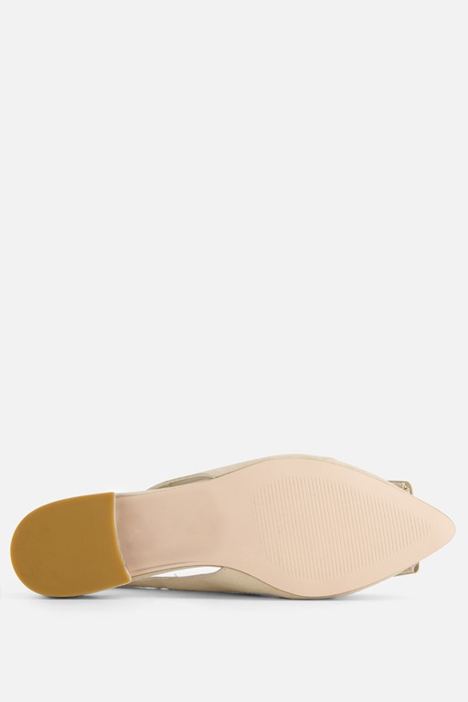 Linea Zeta Slingback Ballerina's beige Suede