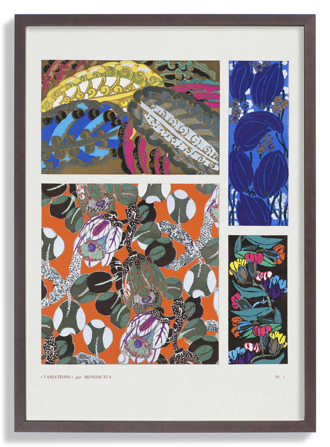 Vintage Art-Déco-Muster, Variation 1 von Édouard Bénédictus