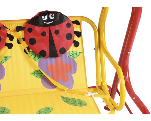 Kinderschommel Hollywood Siena Garden 77 x 117 x 107 cm Textielstof 2-zits rood