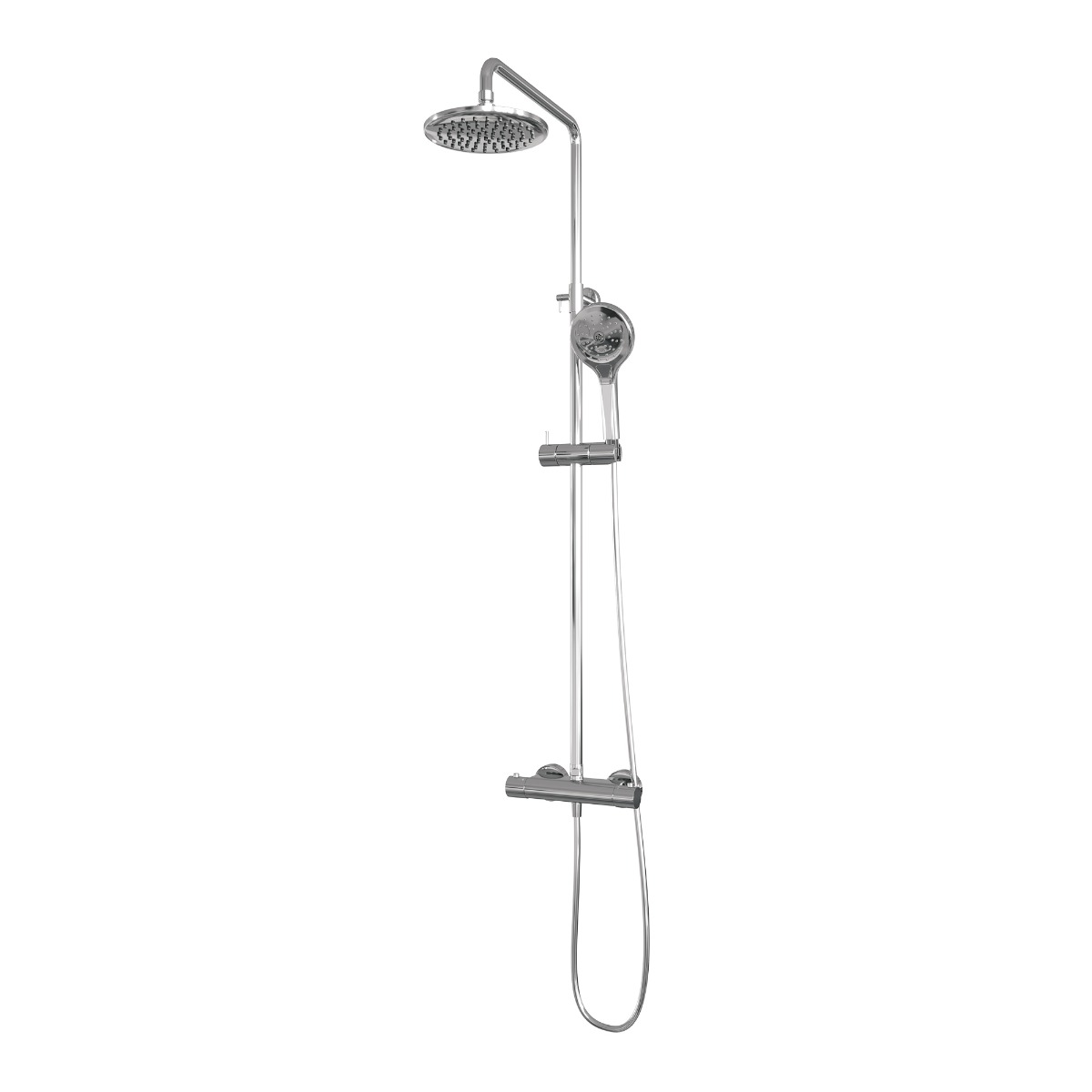 Brauer Chrome Edition opbouw regendoucheset met 3 standen handdouche en hoofddouche 20cm chroom