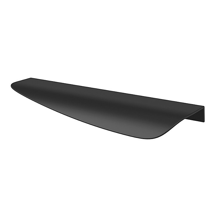 Poignée de meuble Incurvé GoodHome Mehaban mat noir l.170mm x l.44mm x H. 18mm entraxe 128mm