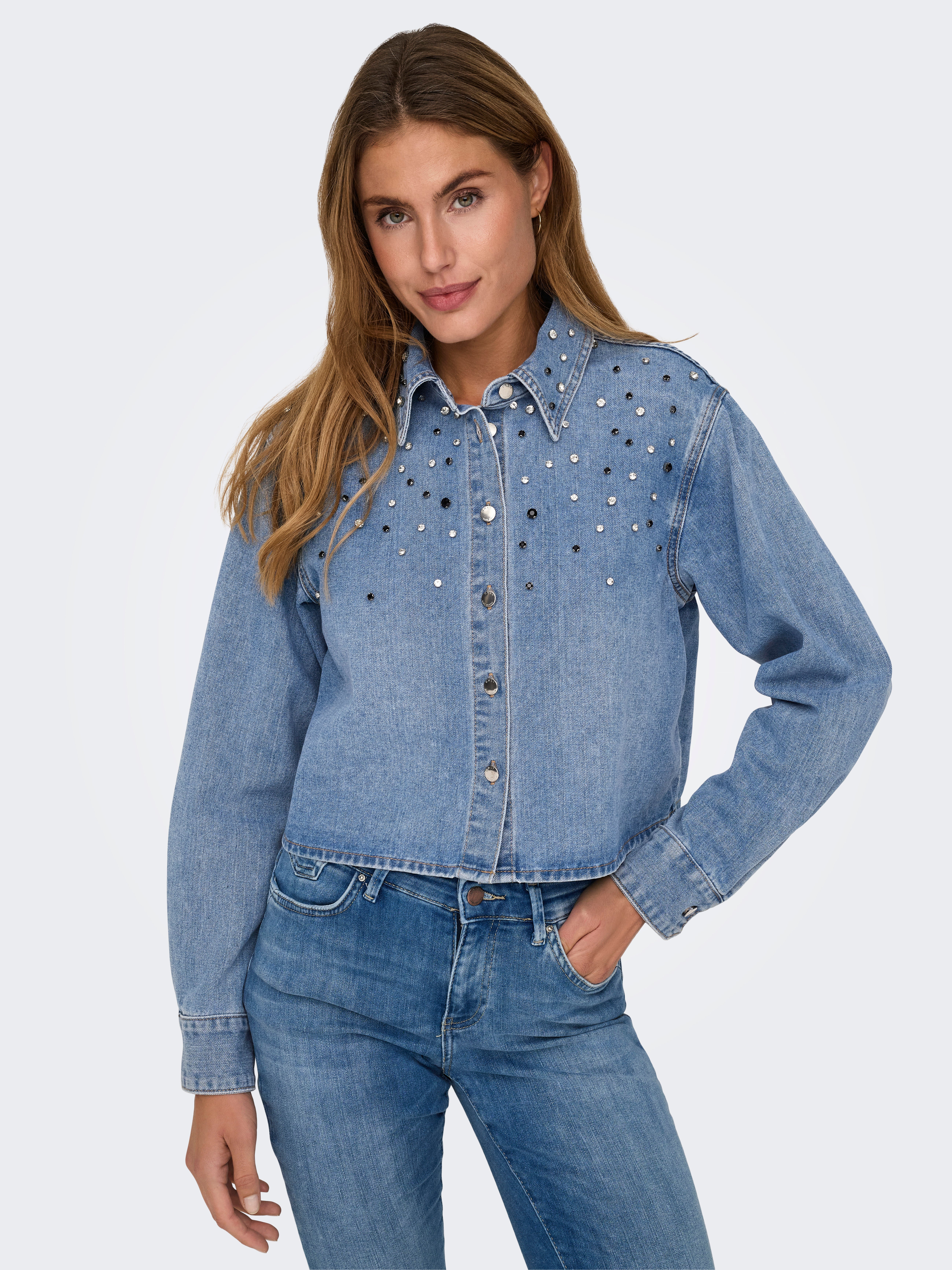 ONLMAGGIEMAY Hemd Light Blue Denim