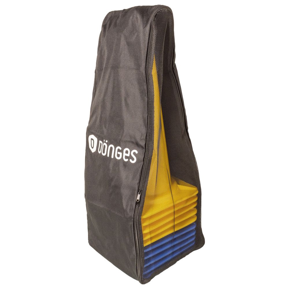 Dönges XXL-Pylonen 10er-Set, blau/gelb mit Transporttasche