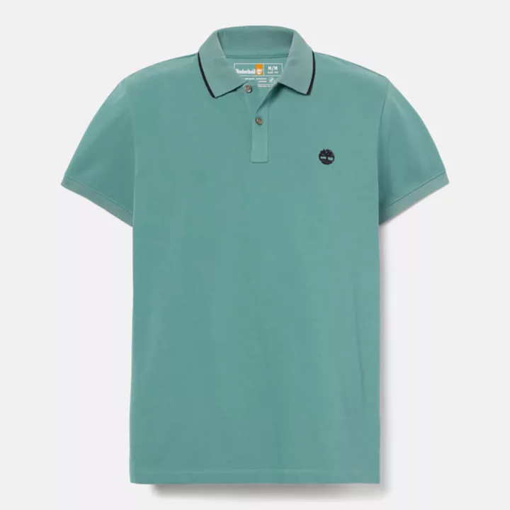 Polo à col imprimé Millers River pour homme en pin maritime