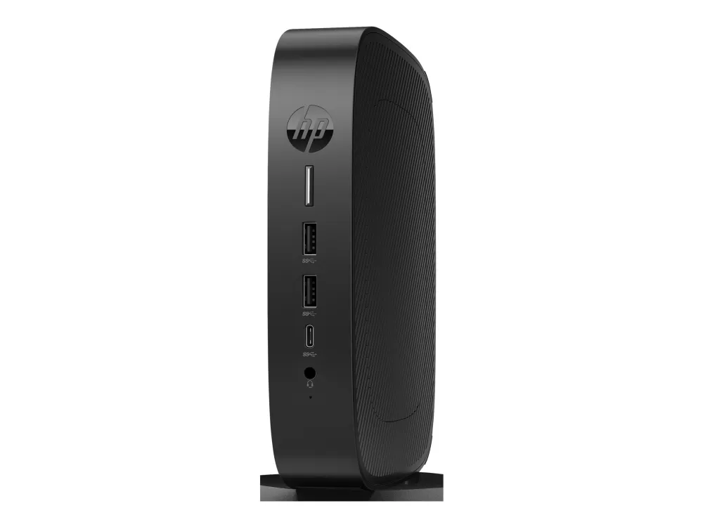 HP Elite t655 - Tynd klient - SFF 1 x Ryzen Embedded R2314 / op til 3.5 GHz - RAM 8 GB - flash 32 GB - eMMC - Radeon Graphics - Gigabit Ethernet, Bluetooth 5.2, IEEE 802.11ax (Wi-Fi 6) - HP ThinPro - skærm: ingen
