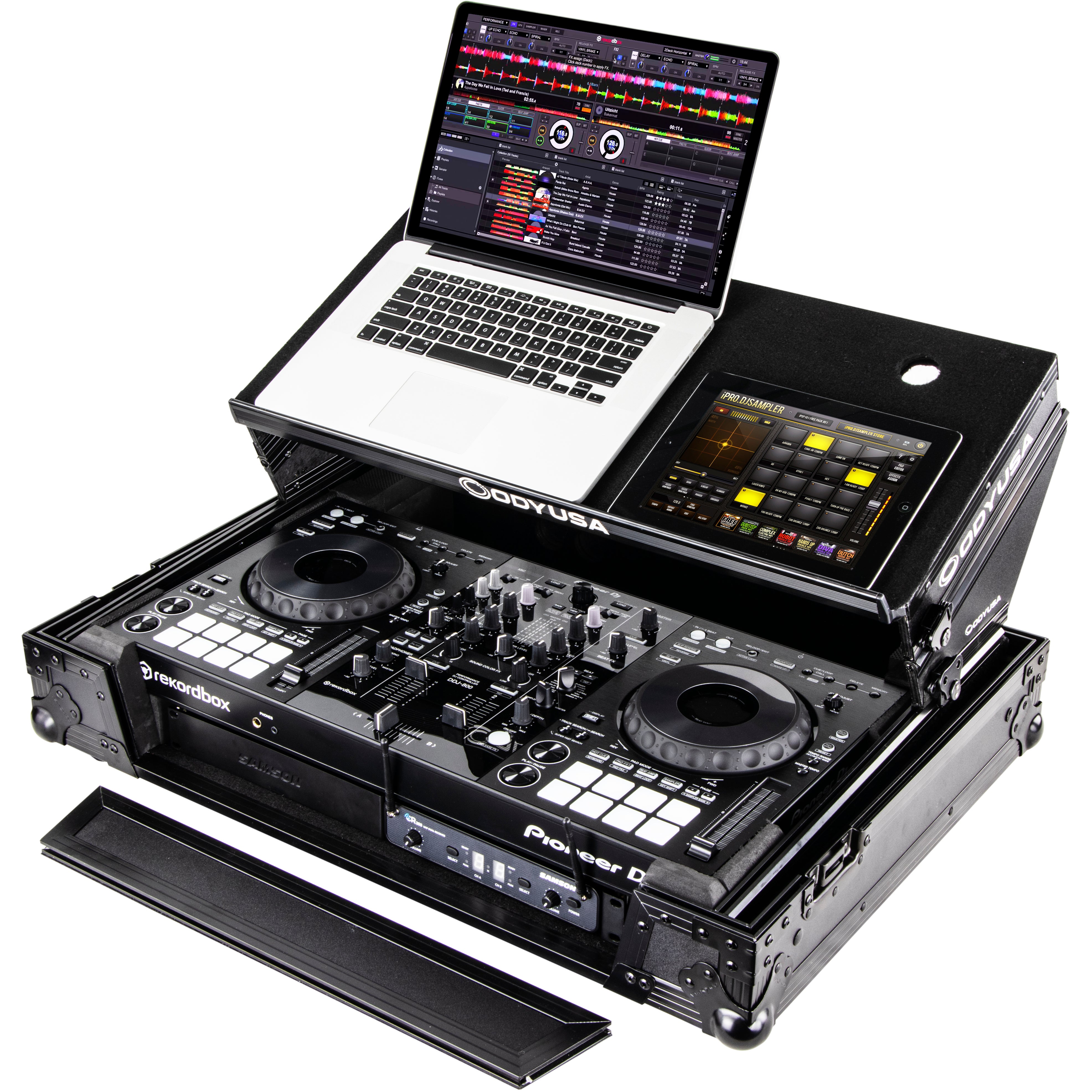 Odyssey FZGSPIDDJ8001BL flightcase voor Pioneer DDJ-800 zwart
