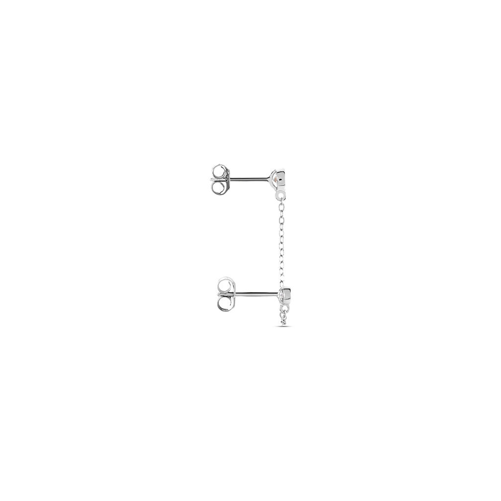 Bijou D'oreille Argent Blanc Cheyanne Oxydes De Zirconium