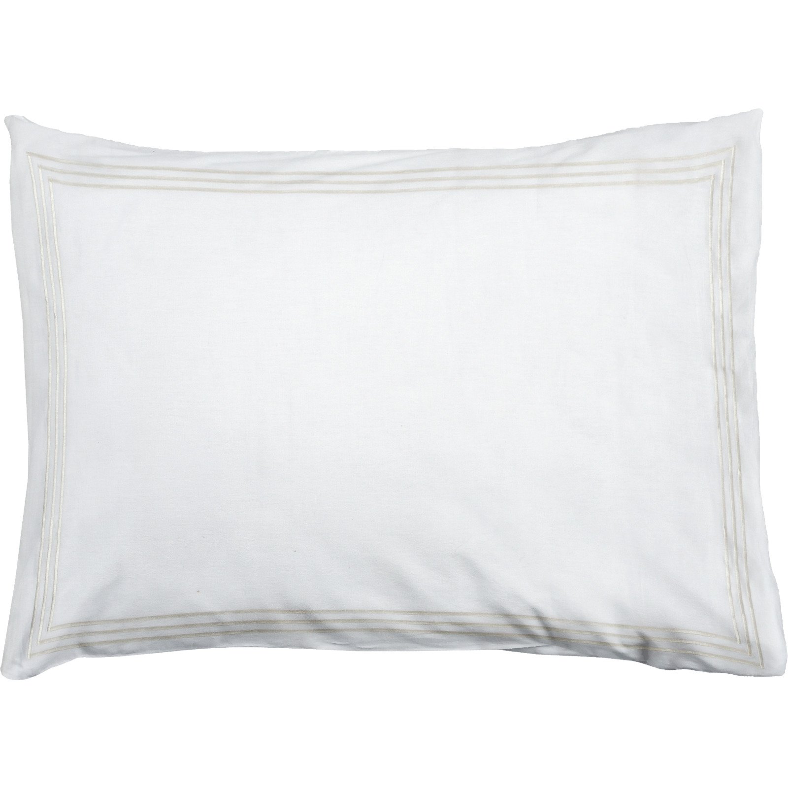 Bettwäsche Satin gestreifte Stickerei uni 240x240 Bettwäsche, weiss