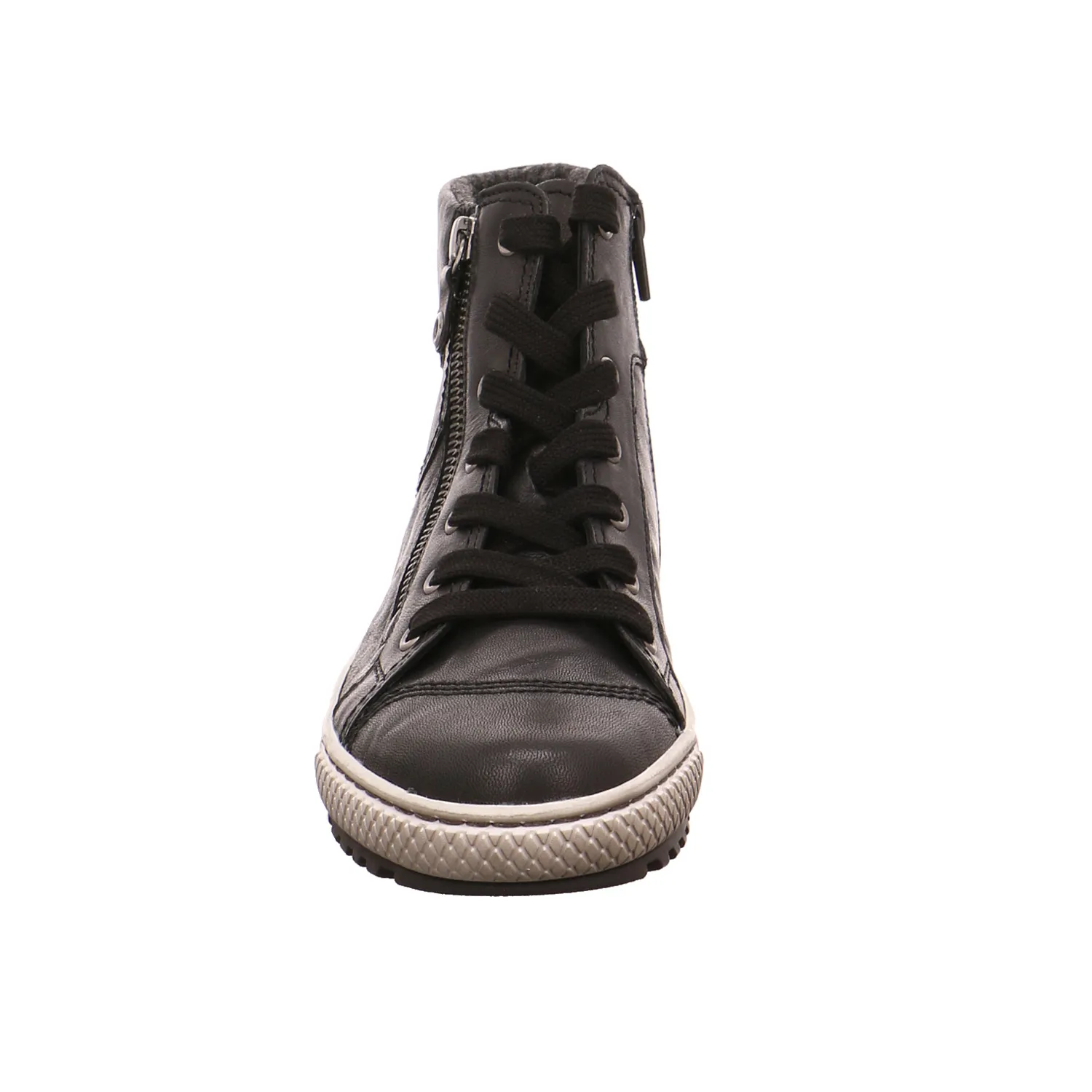 GABOR Mid Cut Sneaker Schwarz Leder  mit Wechselfussbett