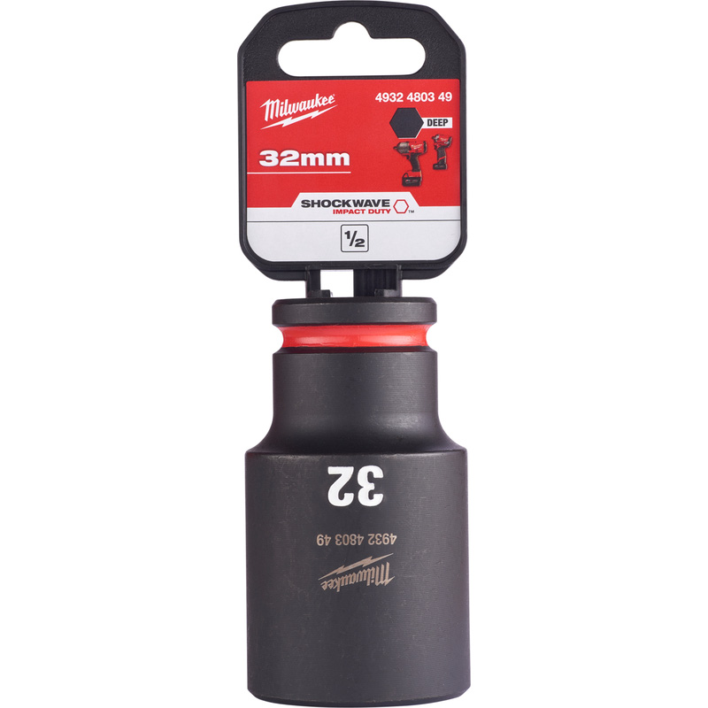 Milwaukee slagdop Shockwave 1/2 lang 32mm