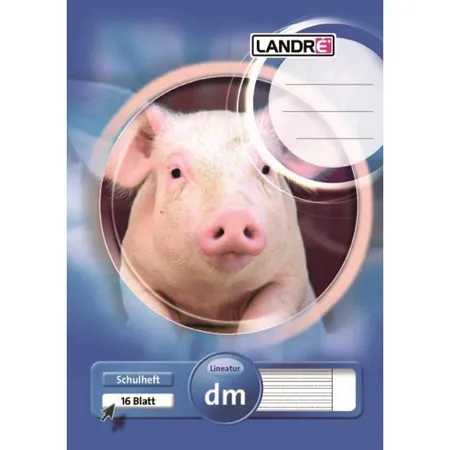 Landré Schulheft A5, liniert, Liniatur 11, 16 Blatt, sortiert