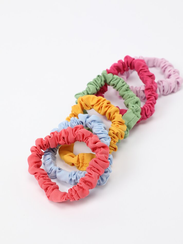 Pacote com 6 elásticos de cabelo - Cores sortidas
