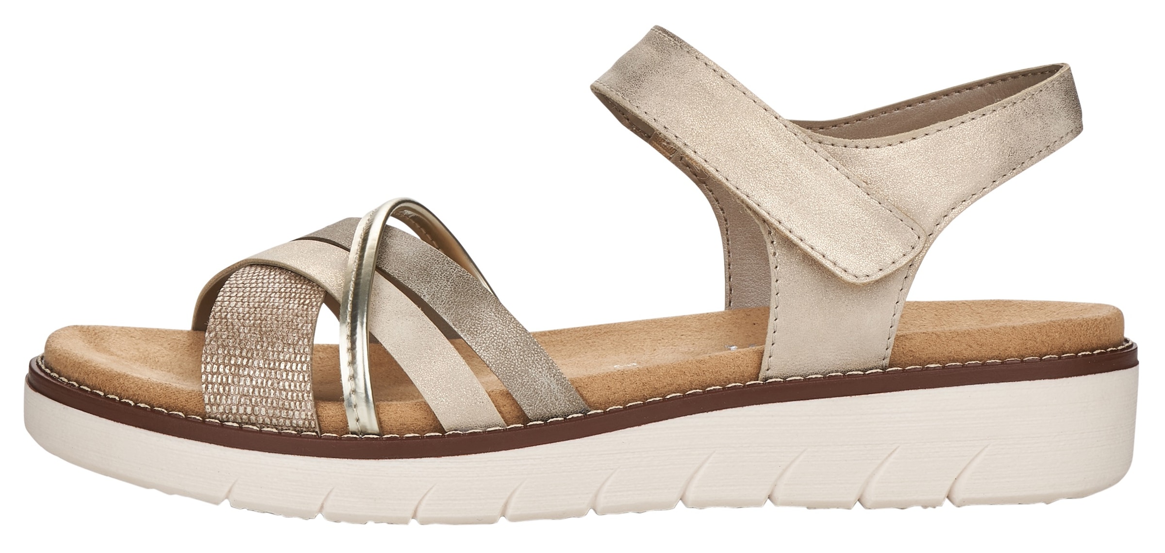 Remonte Riemchensandale  , Keilabsatz, Sommerschuh, Sandalette mit herausnehmbarer Softeinlage