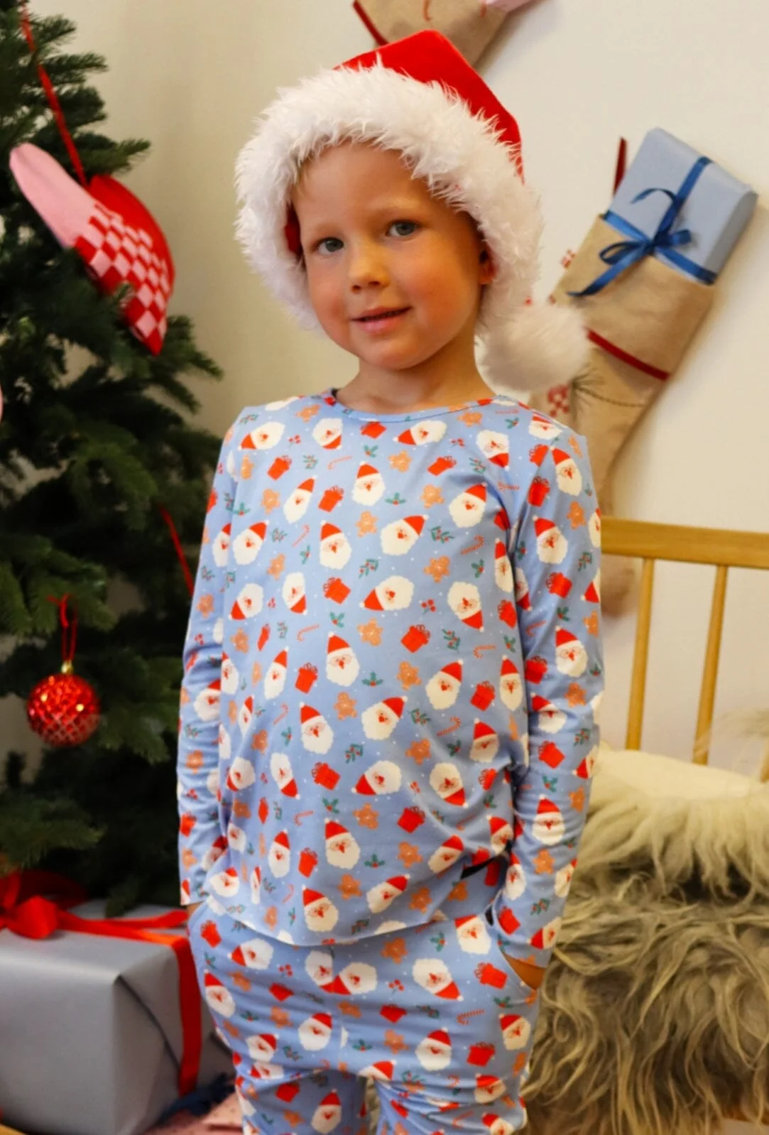 Liberte Ami Alma-Ls-Tshirt-Kids 9659 santa skyblue
