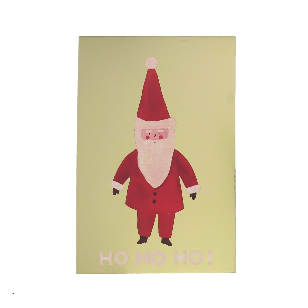 Carte Père Noël doré Ho Ho Ho ! Mercredi et Patati