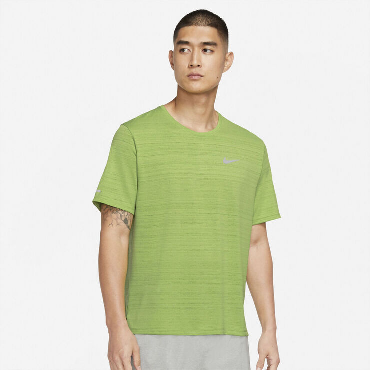 Nike Dri Fit Miler Lobe T Shirt Grøn