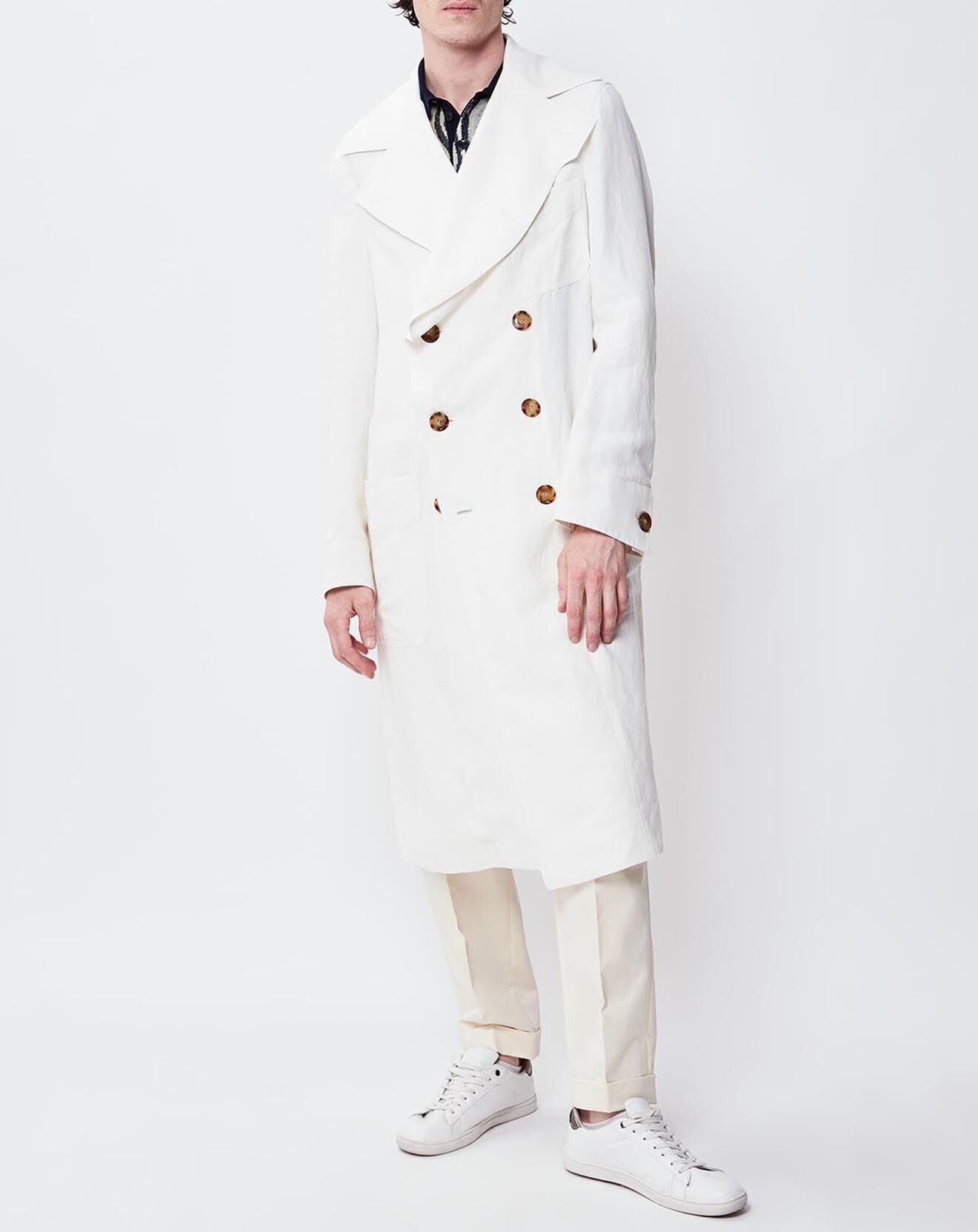 John Galliano Trench en Lin & Soie James ecru