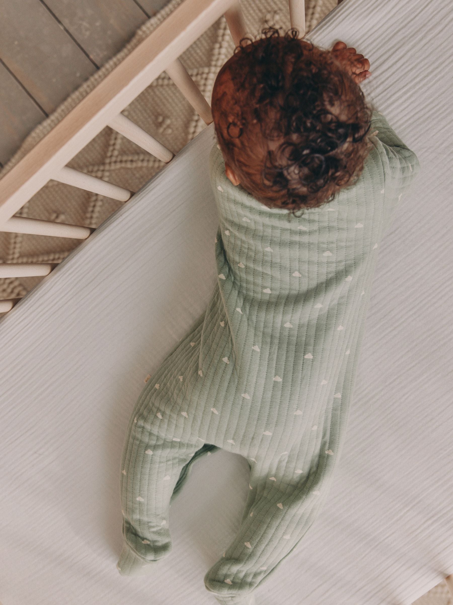 Grijs-groen - Baby Quilted Sleepsuits 2 Pack