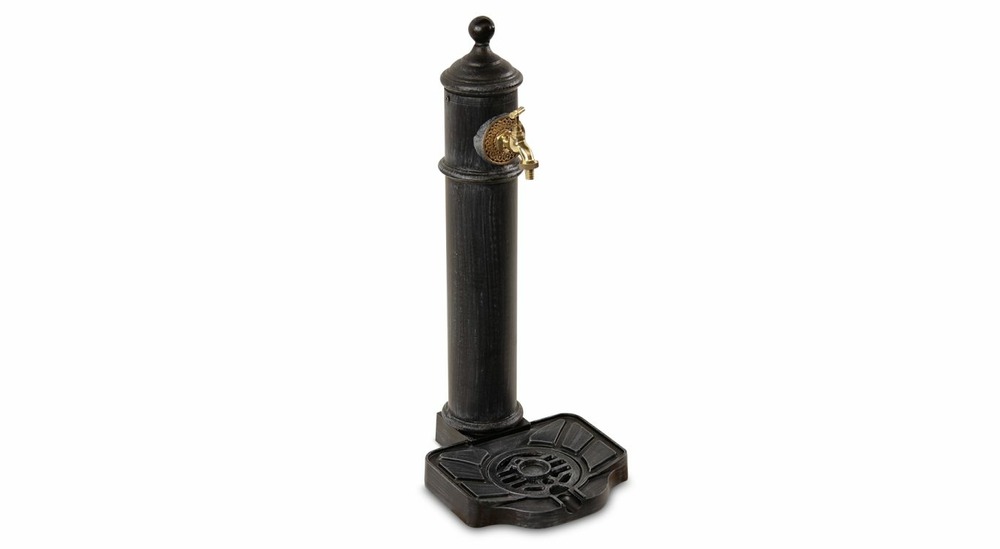 Fontaine de jardin aluminium-métal gris 29x33.5x72cm