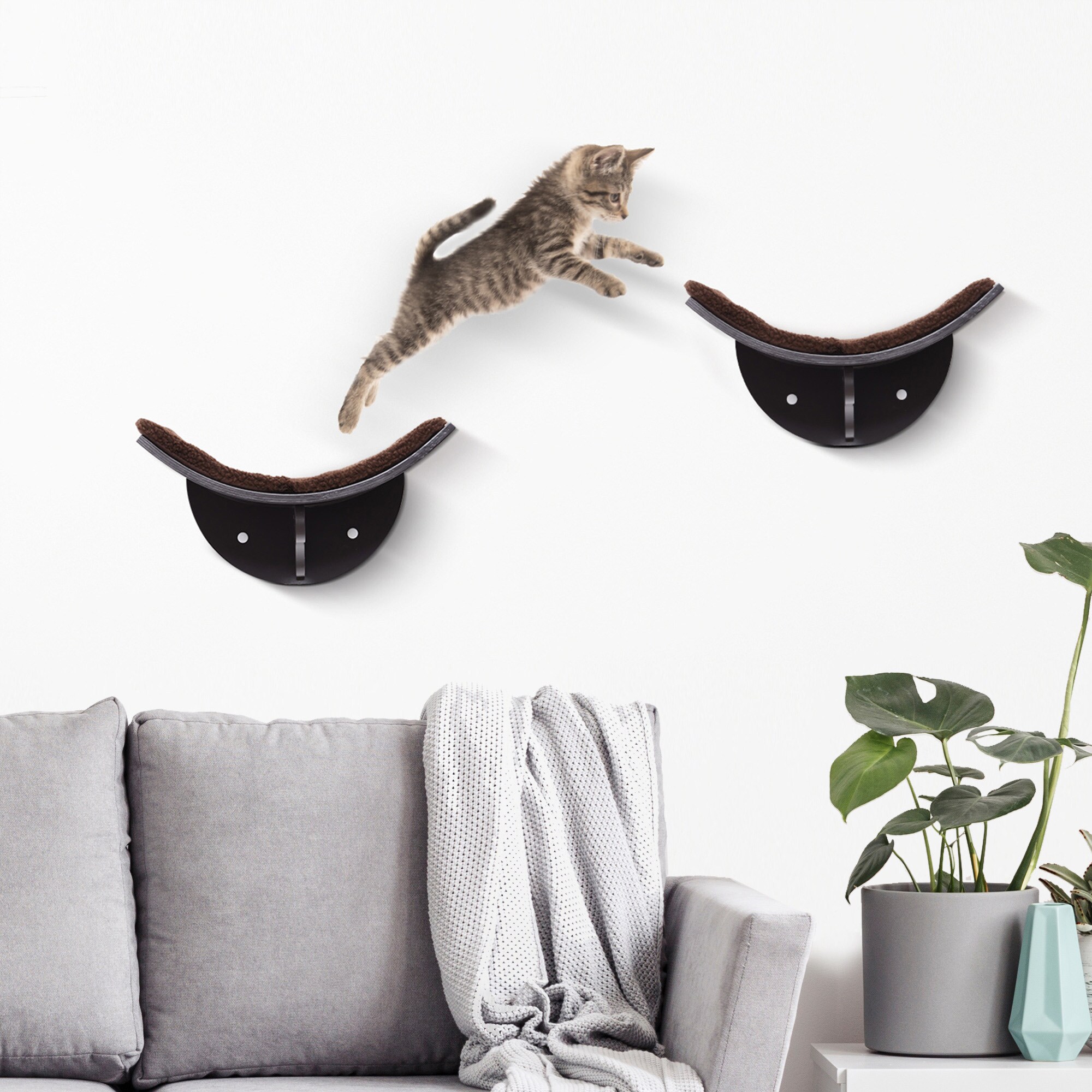 PawHut Katzenbett für Wandmontage 41L x 28B x 21H cm