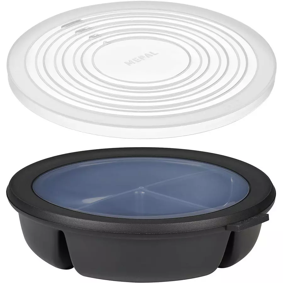 Mepal Bento Bowl mit Mikrowellendeckel Cirqula 250 + 250 + 500 ml schwarz