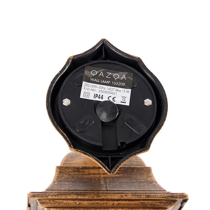 Buiten wandlamp antiek goud IP44 - Capital