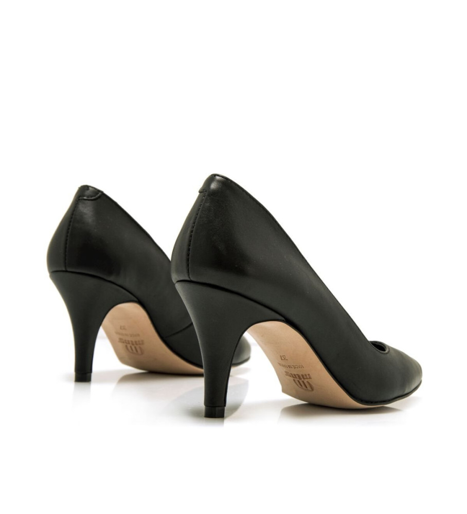 Sapatos Mustang Chantal de couro preto