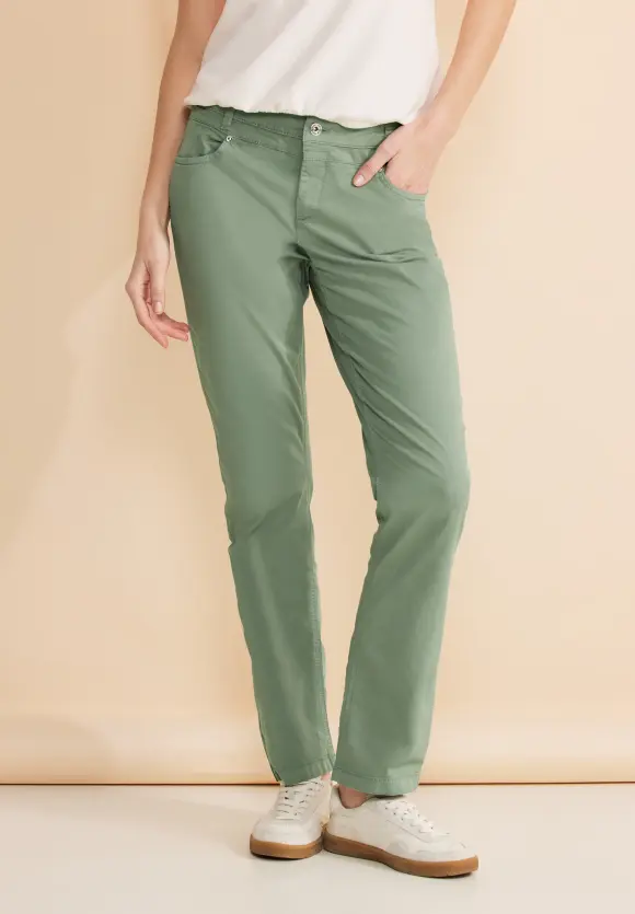 Casual Fit Twill Hose - dry salvia green
